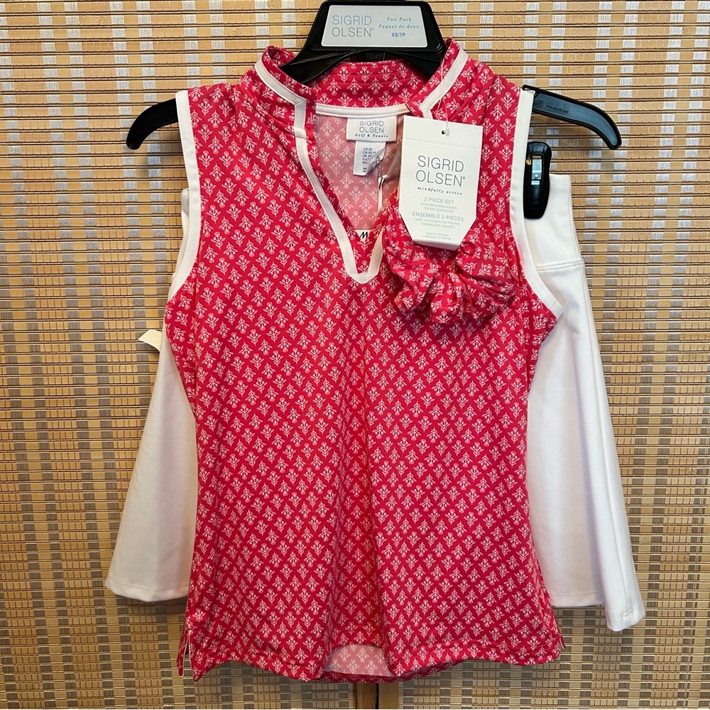 Sigrid Olsen Golf & Tennis Top and Skort Set UPF 50